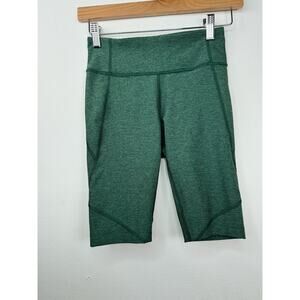 Outdoor Voices XS Green Biker Shorts Women's Spandex Activewear Workout Bottoms